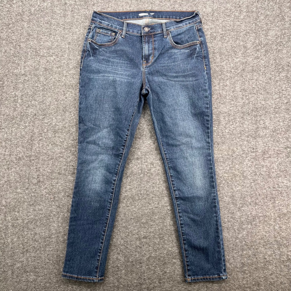 Old Navy Original Skinny Jeans Womens 6 Short Medium Wash Blue Denim Stretch